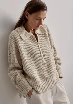 Amelia Half Zip Knit Sweater