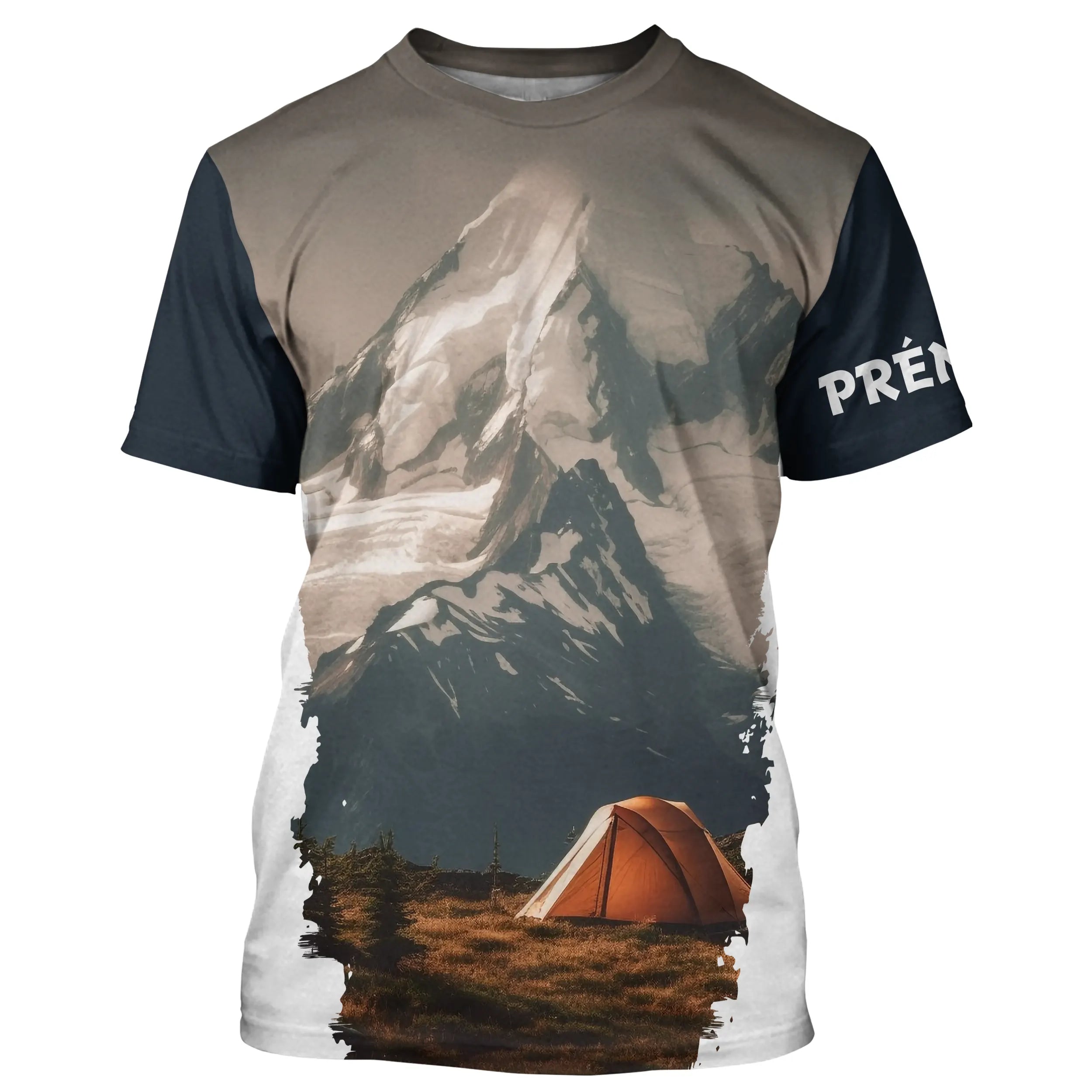 Appel De La Montagne – T-Shirt Graphique Aventure Camping, Motif Paysage Alpin - CT20022459