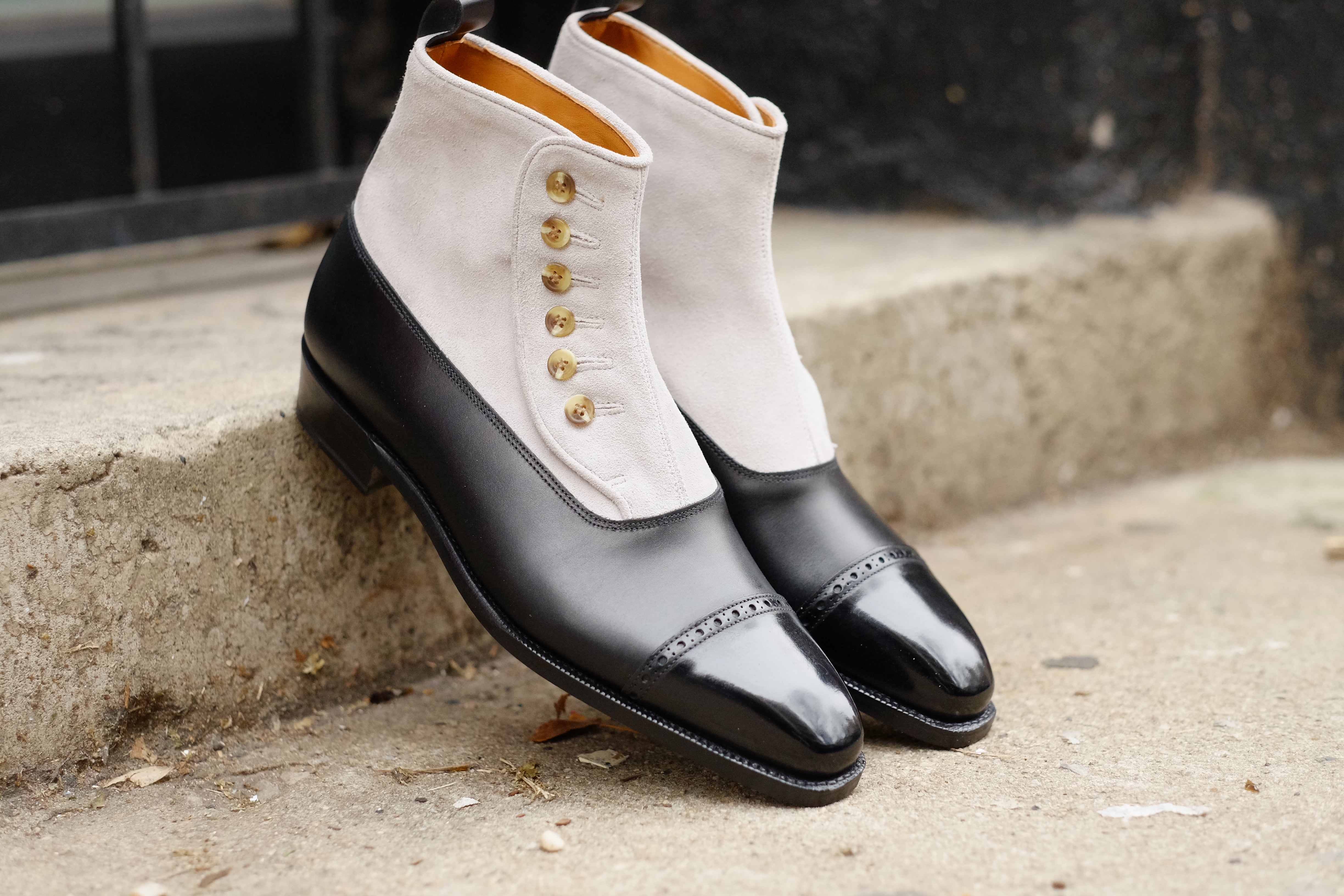 Ascot - Black Calf / Pearl Suede