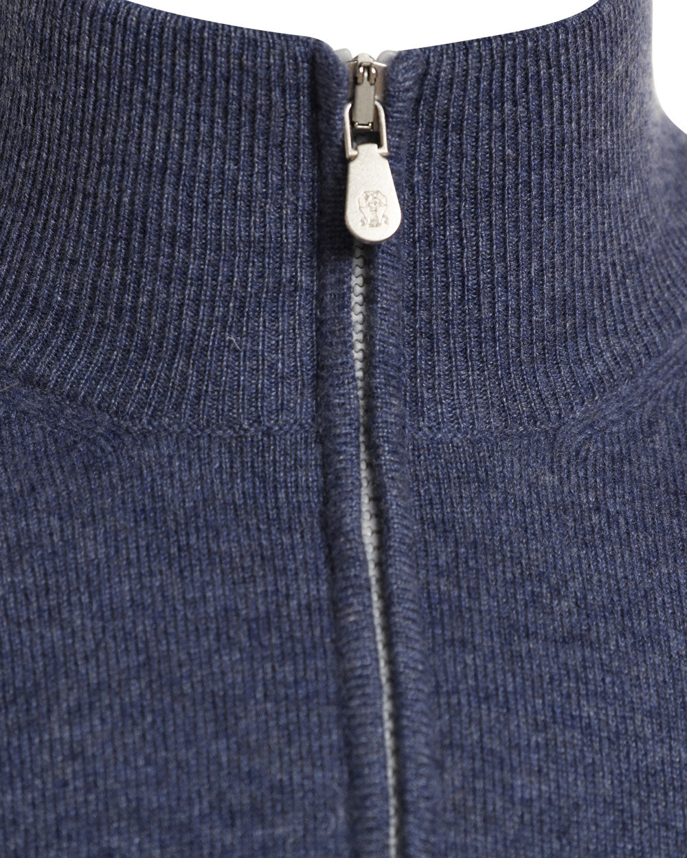 Azzurro Cashmere Quarter Zip Sweater