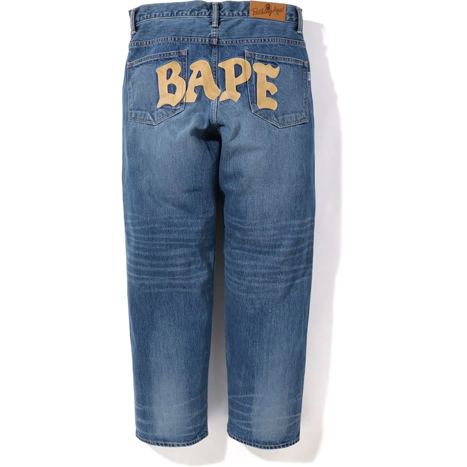 BAPE RELAXED FIT DENIM PANTS MENS