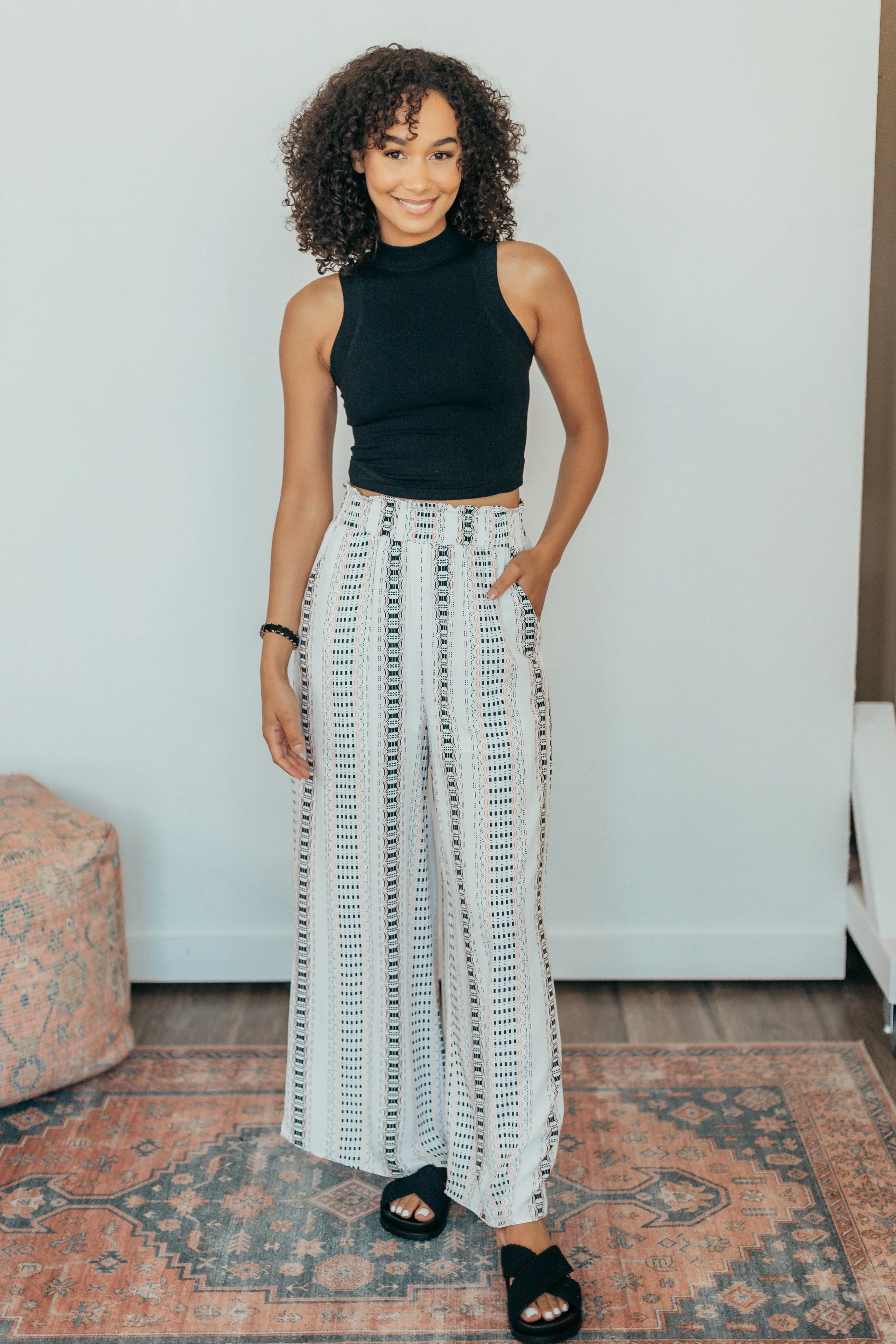 Billie Geometric Printed Wide Leg Pants