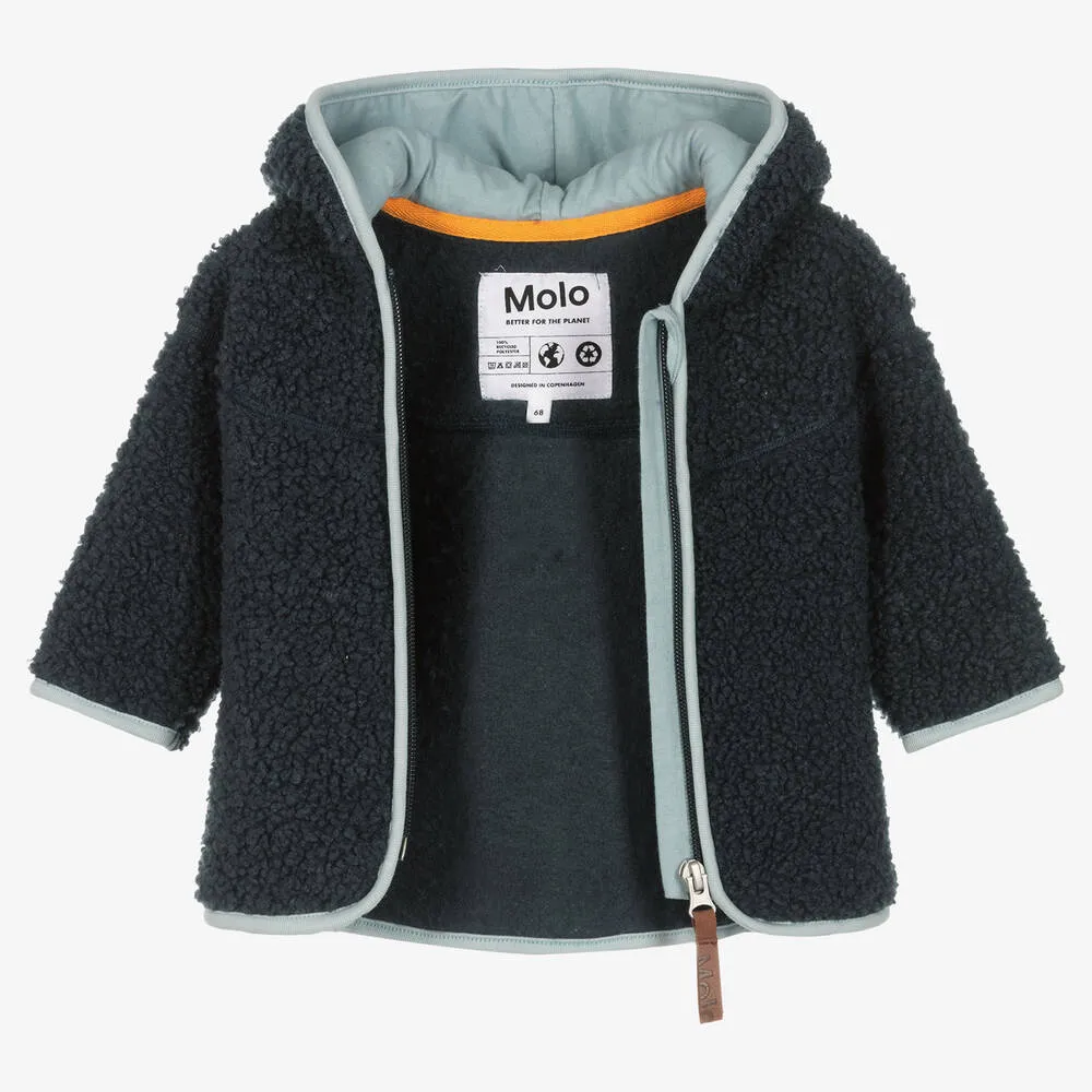 Boys Blue Teddy Fleece Jacket