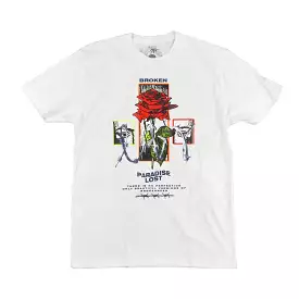 BROKEN PARADISE TEE WHT/MULTI