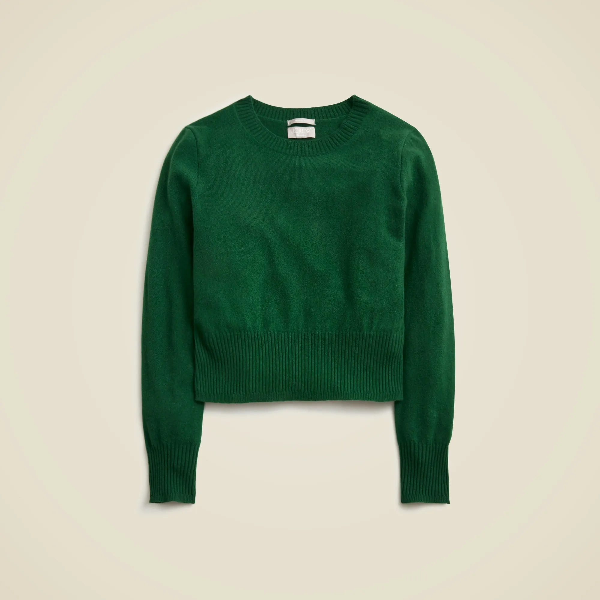 Cashmere shrunken crewneck sweater