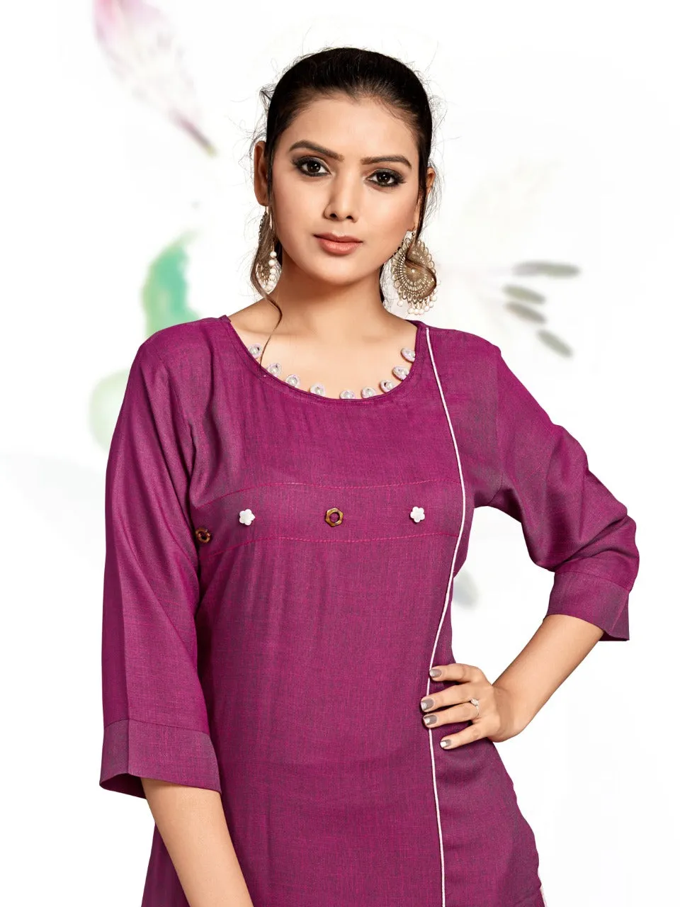 Channel 9 Presents Vivana Rayon Fancy Designer Kurtis And Pants