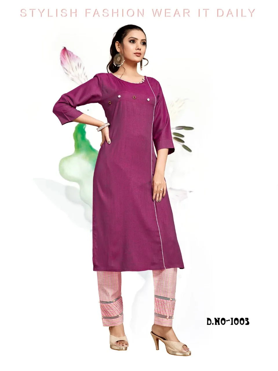 Channel 9 Presents Vivana Rayon Fancy Designer Kurtis And Pants