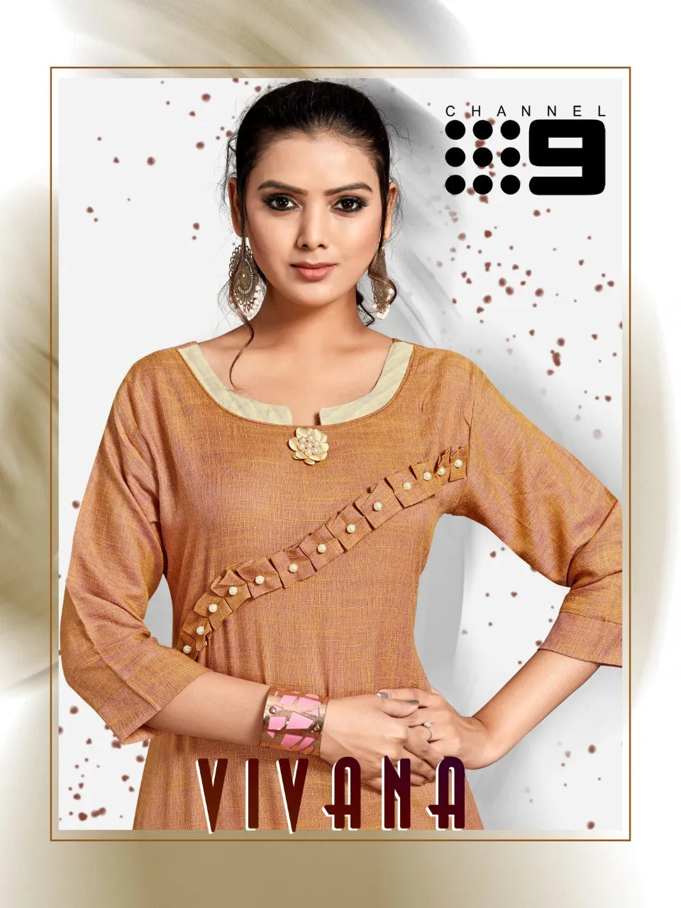 Channel 9 Presents Vivana Rayon Fancy Designer Kurtis And Pants