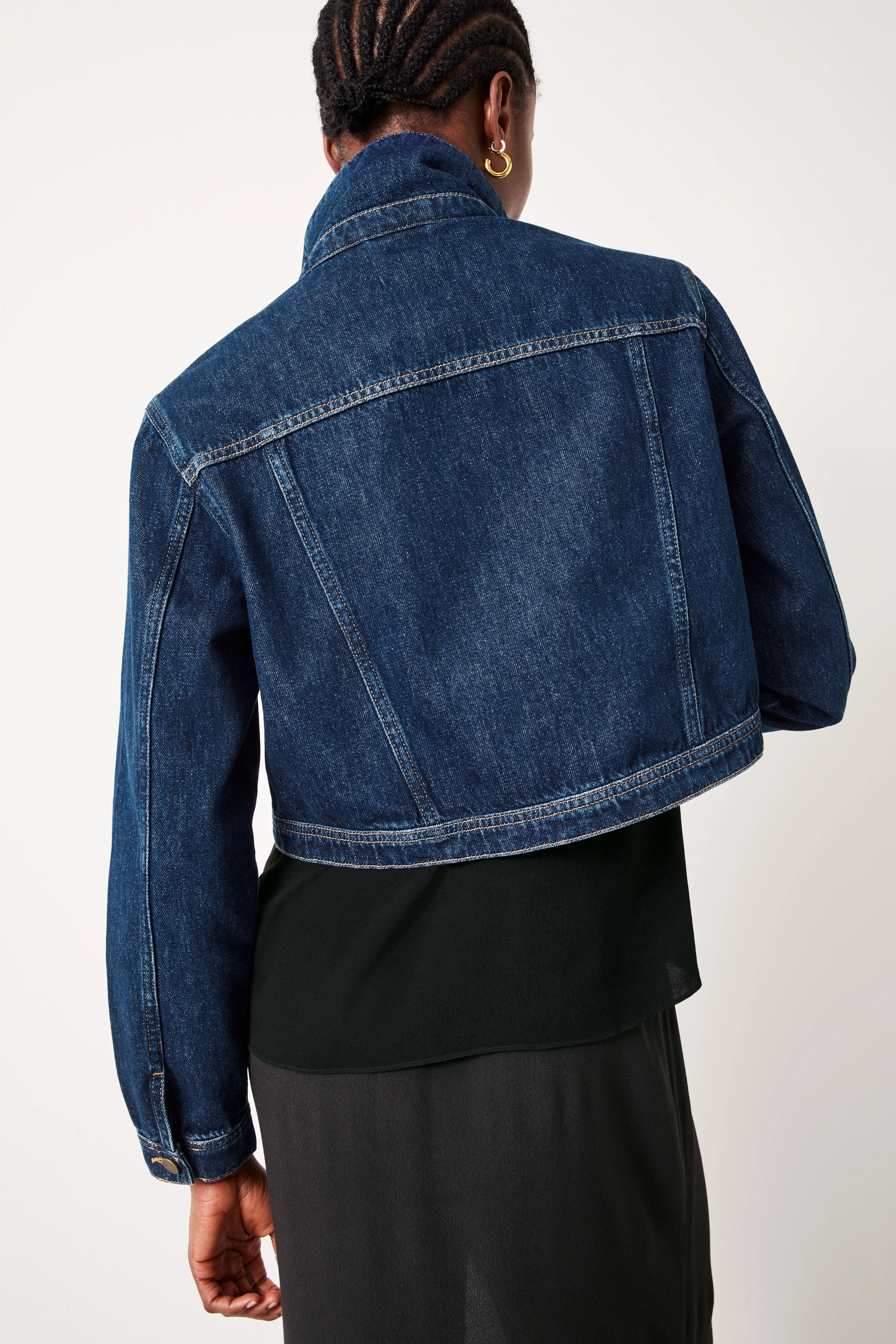 Ciara Cropped Denim Jacket