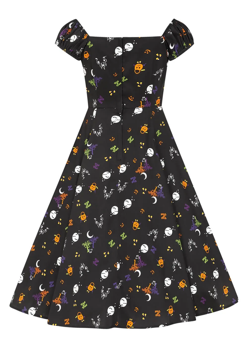 Collectif Dolores All Hallows Eve 50's Swing Dress Black