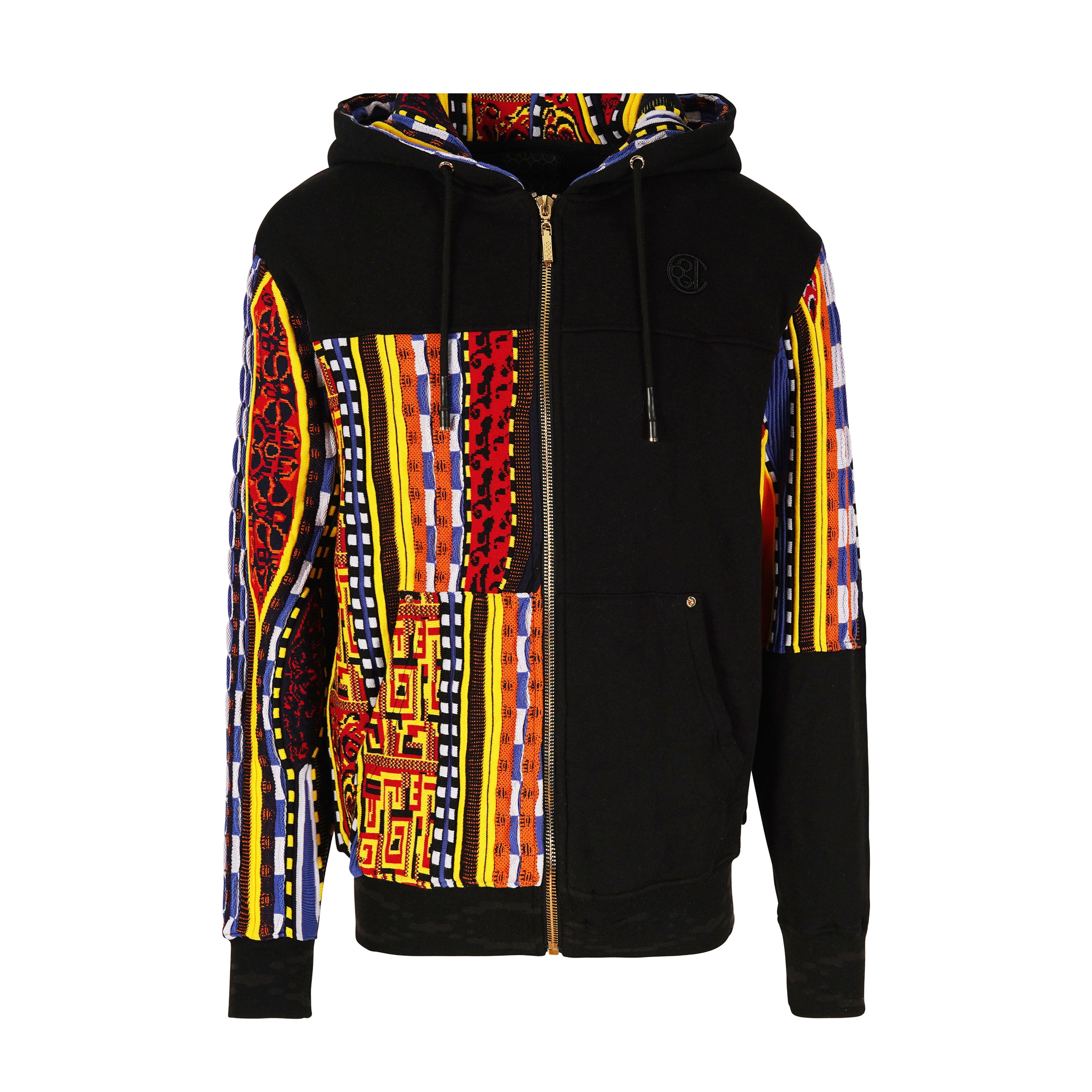 COOGI Brilliant (Mixed-Media Sweater Pieced Fleece Hoody)