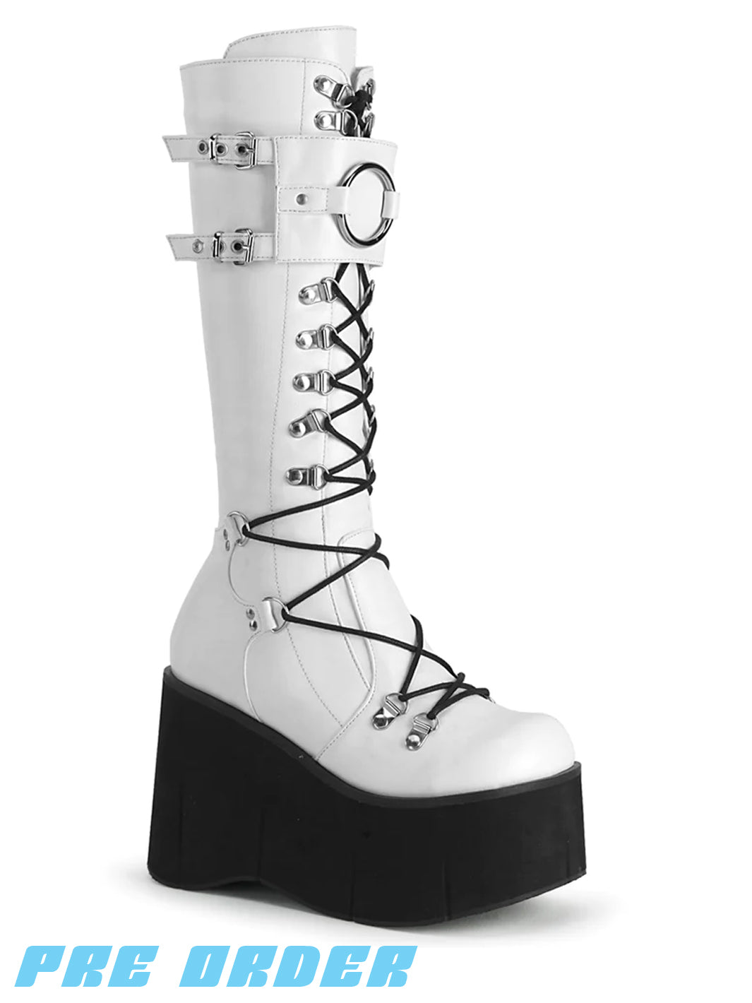 DEMONIA KERA-200 - WHITE VEGAN LEATHER  PRE ORDER 