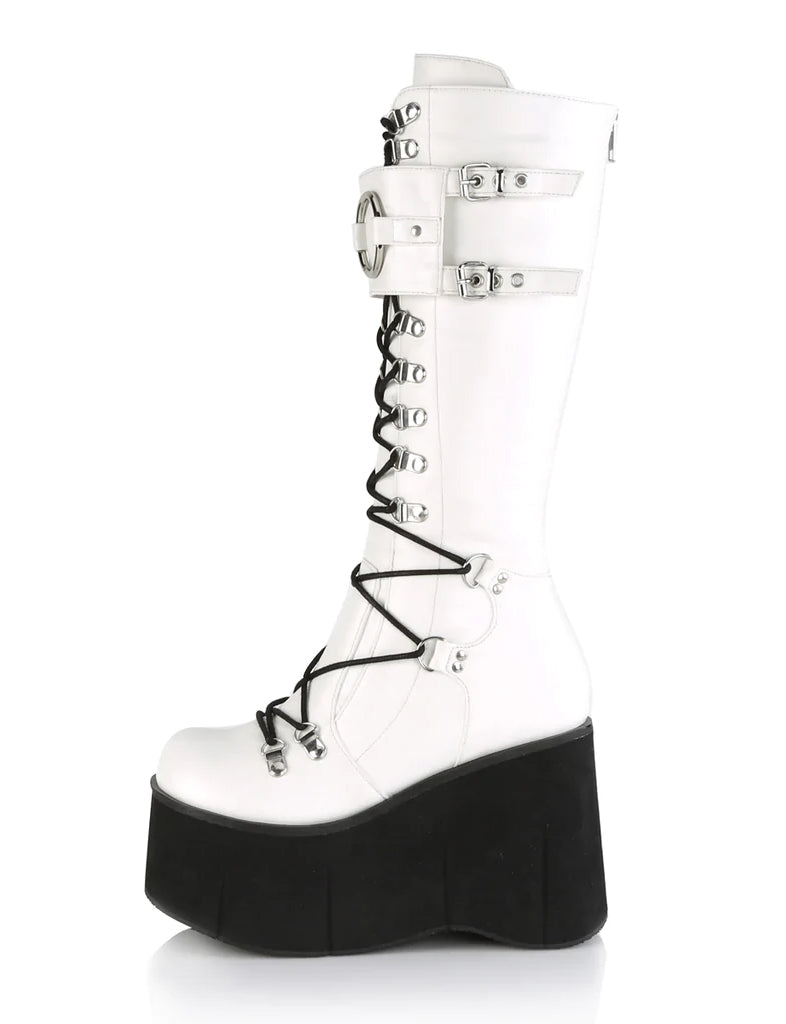 DEMONIA KERA-200 - WHITE VEGAN LEATHER  PRE ORDER 