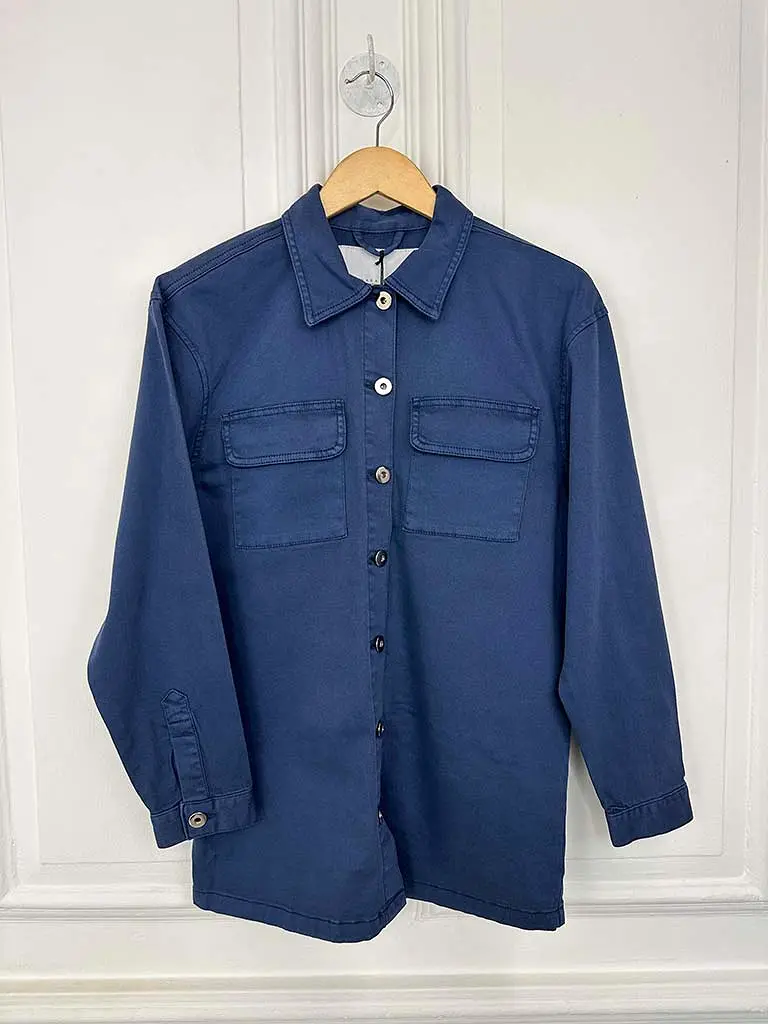 Denim Shirt Jacket - Blue Indigo