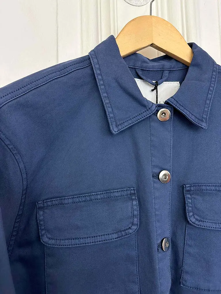 Denim Shirt Jacket - Blue Indigo