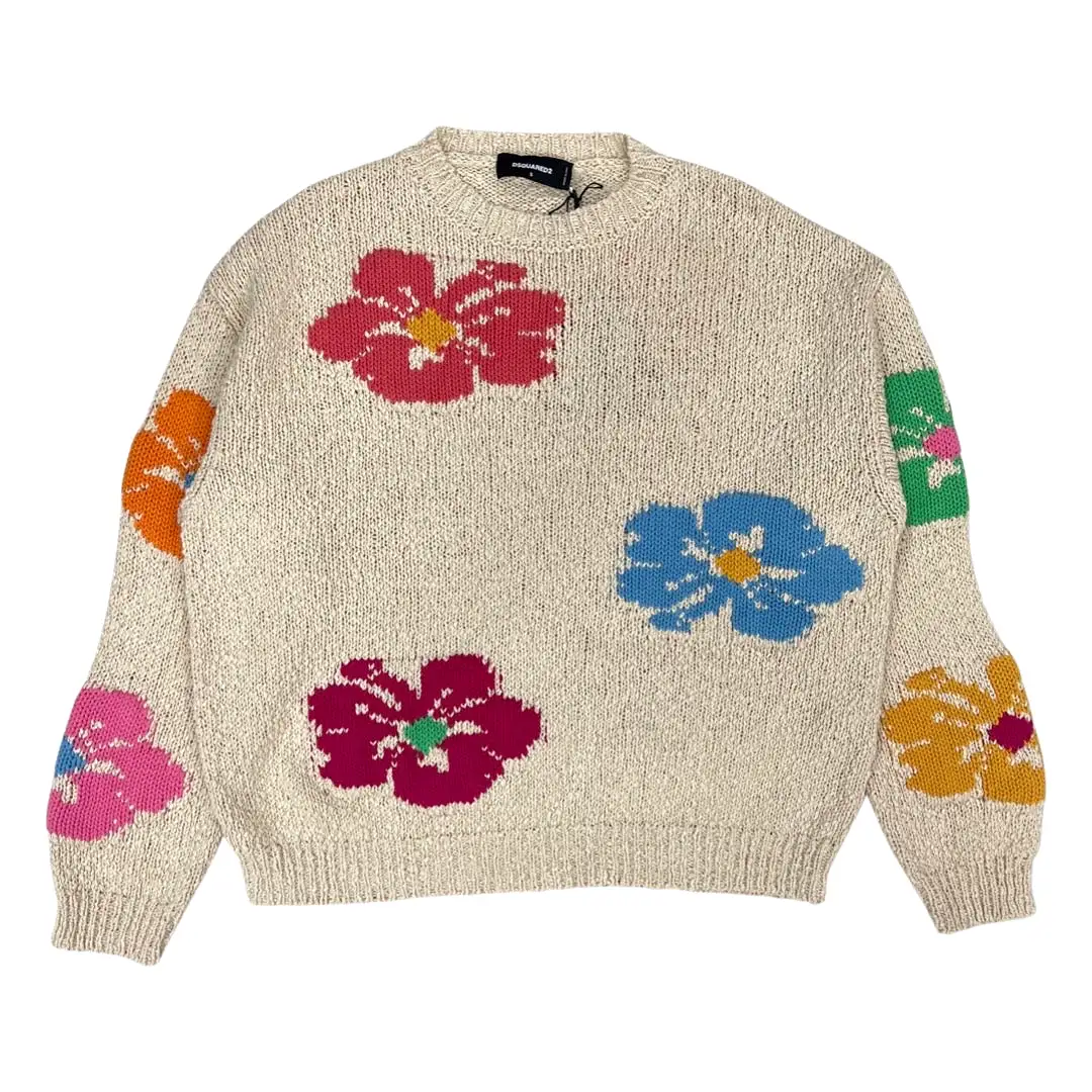 Dsquared2 Floral Knit Sweater