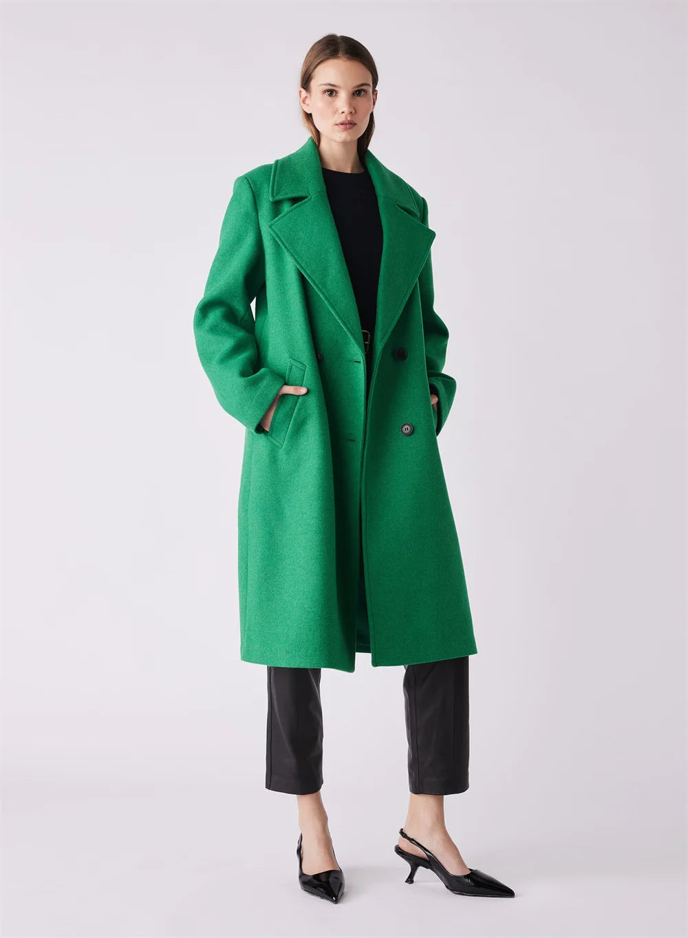 ESMAEE BOULEVARD COAT EMERALD