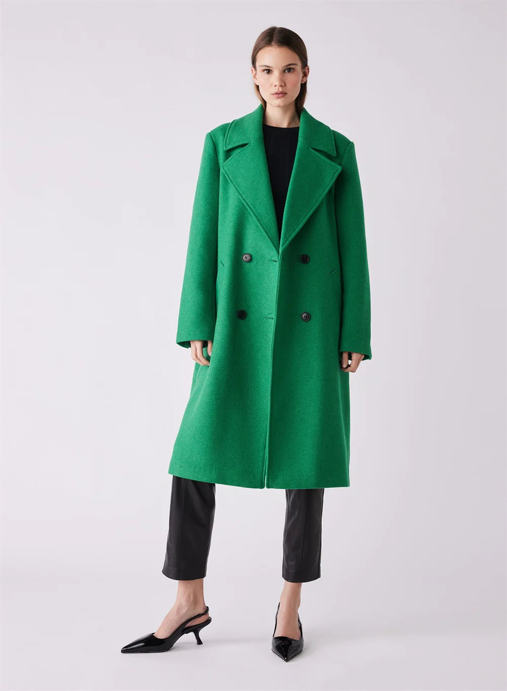 ESMAEE BOULEVARD COAT EMERALD