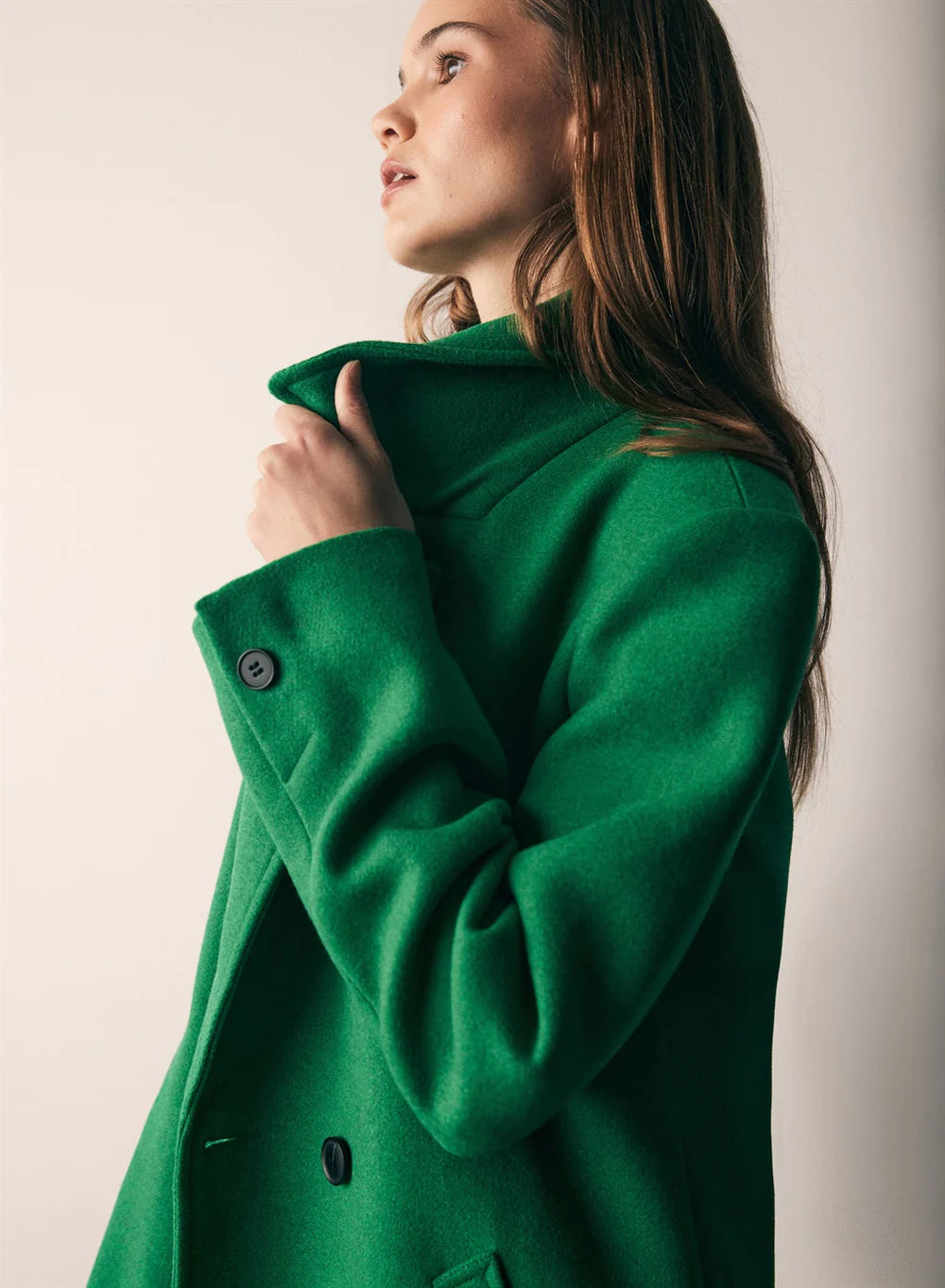 ESMAEE BOULEVARD COAT EMERALD