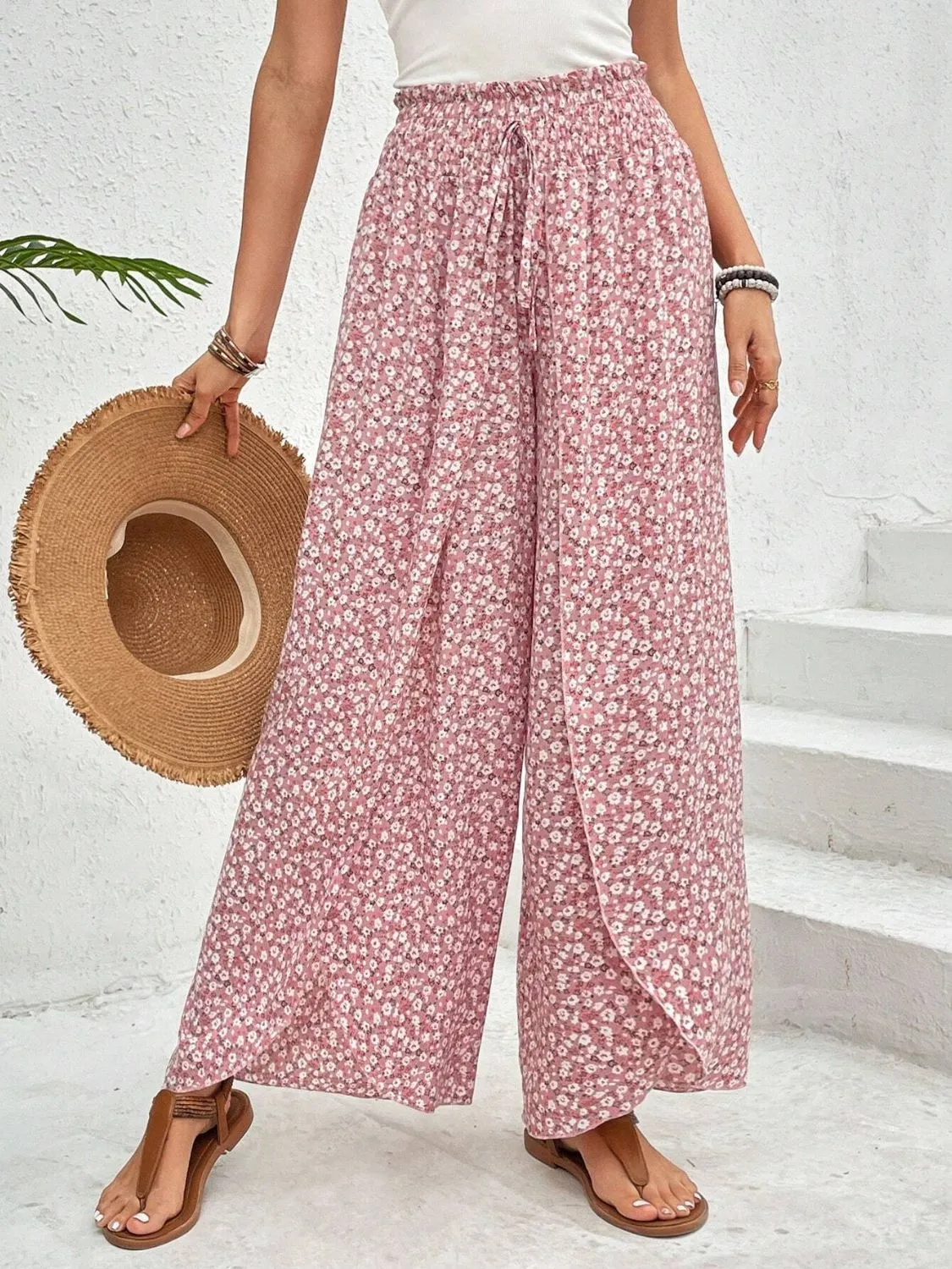 Finnley Tied Printed Wide Leg Pants