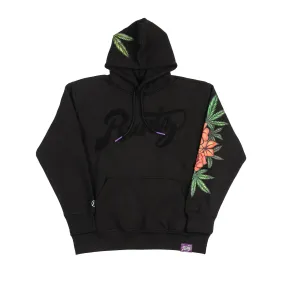 Floral Runtz Hoodie- Black