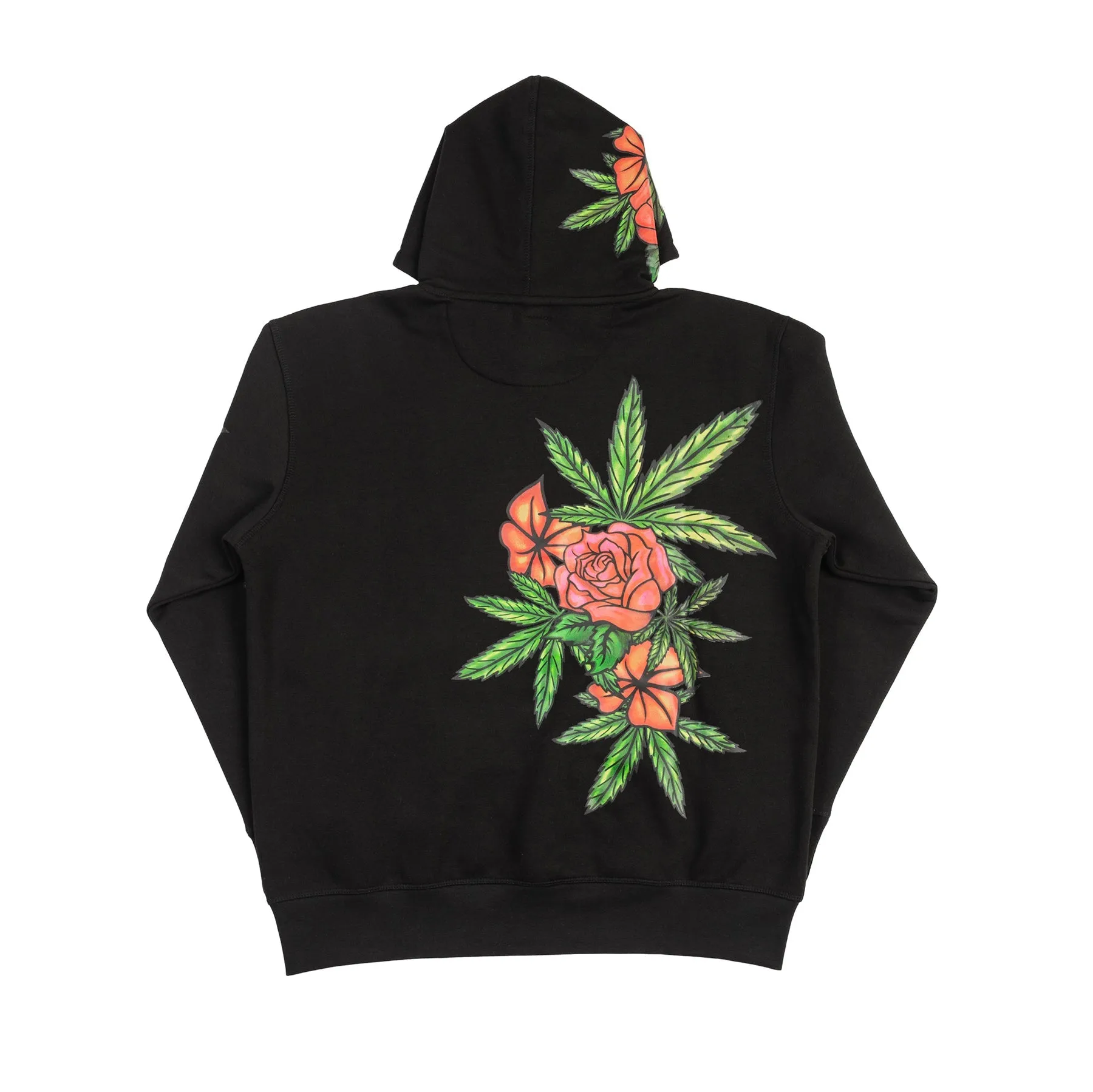 Floral Runtz Hoodie- Black