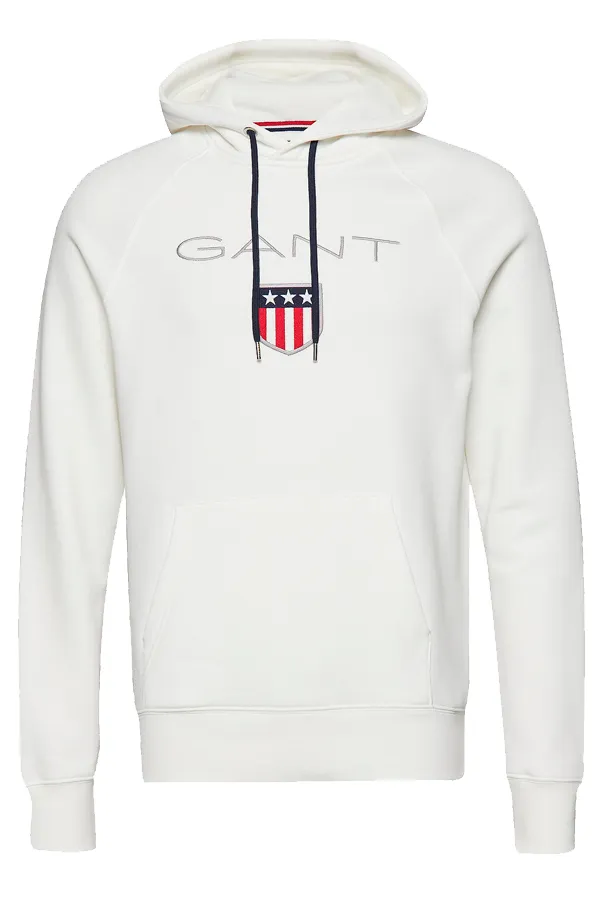 GANT Shield Hoodie White