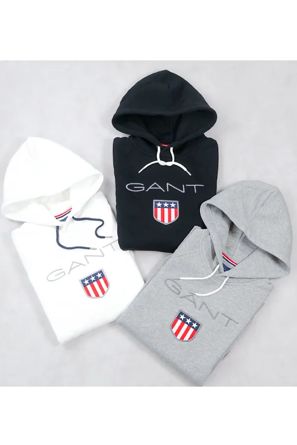 GANT Shield Hoodie White