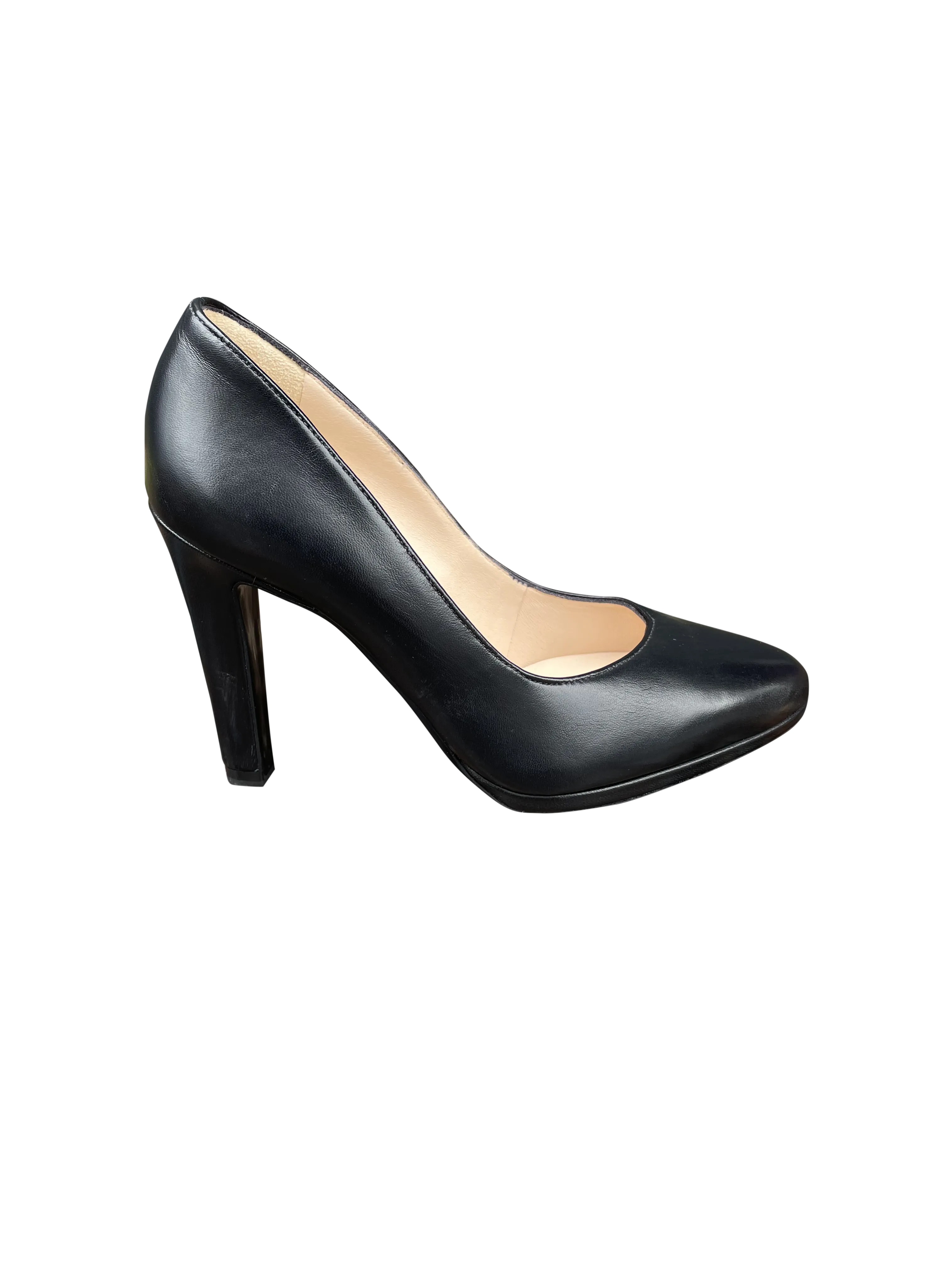 Herdi-Classic Black Leather Heel