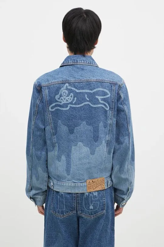 ICECREAM denim jacket Lazer Drip Denim Trucker men's blue color IC24369