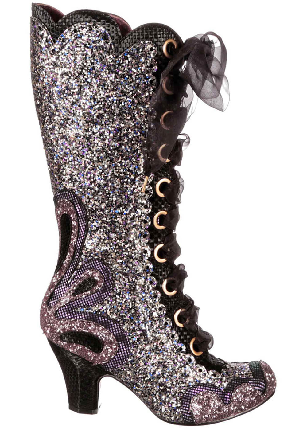 Irregular Choice Gleam Team 70's Boots Black