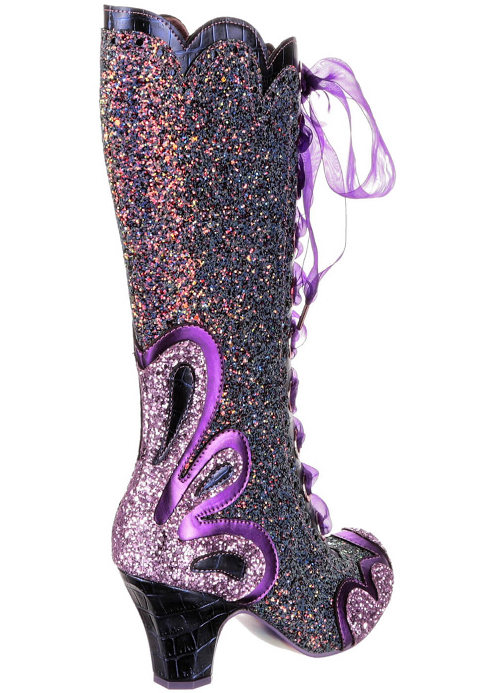 Irregular Choice Gleam Team 70's Boots Purple