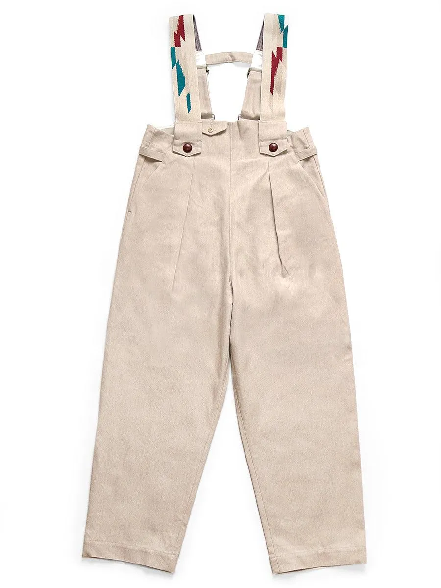 Kapital Heather canvas Ortega overalls pants