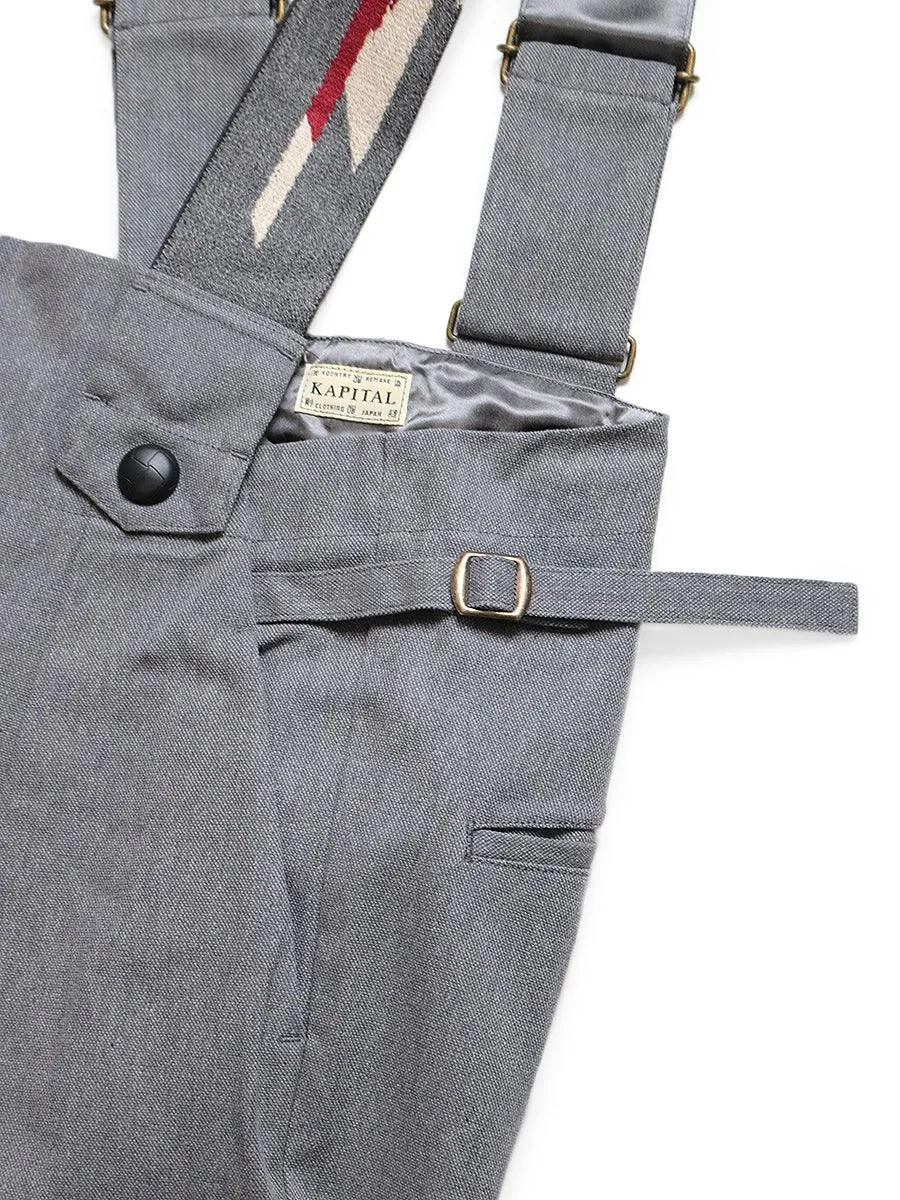 Kapital Heather canvas Ortega overalls pants