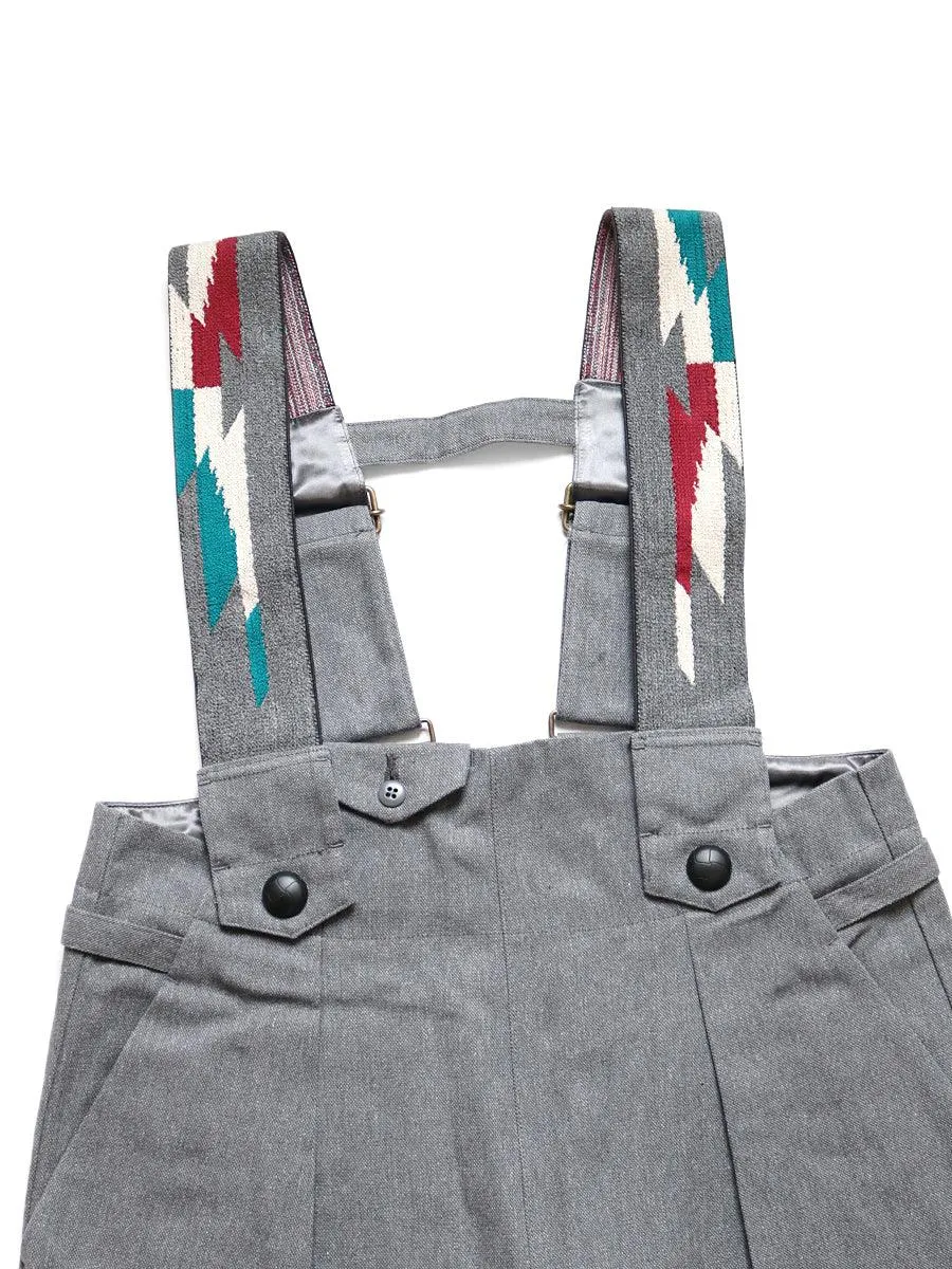 Kapital Heather canvas Ortega overalls pants