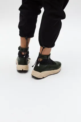 La Pola High Top Sneaker - Cream/Green