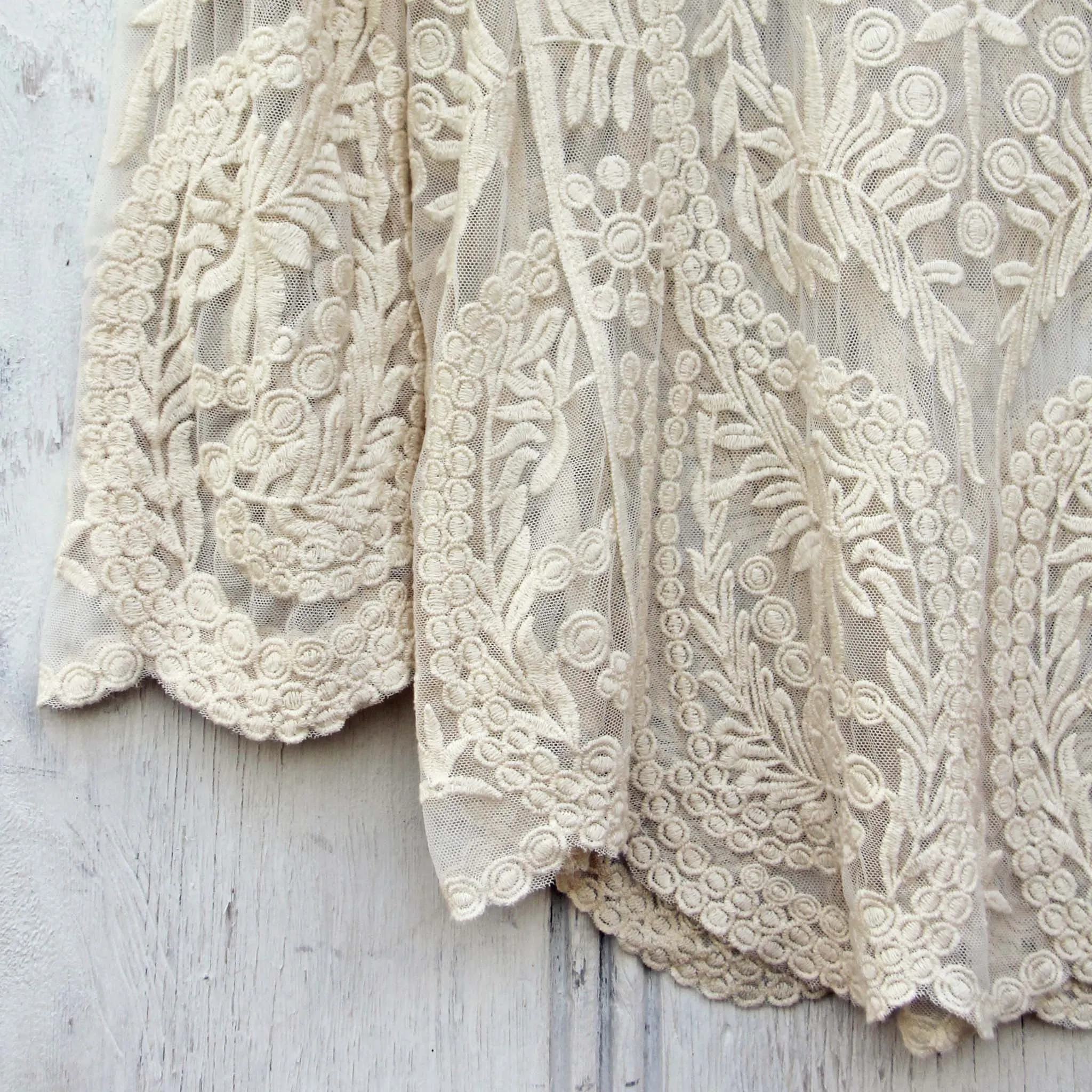 Laced in Snow Blouse in Cream