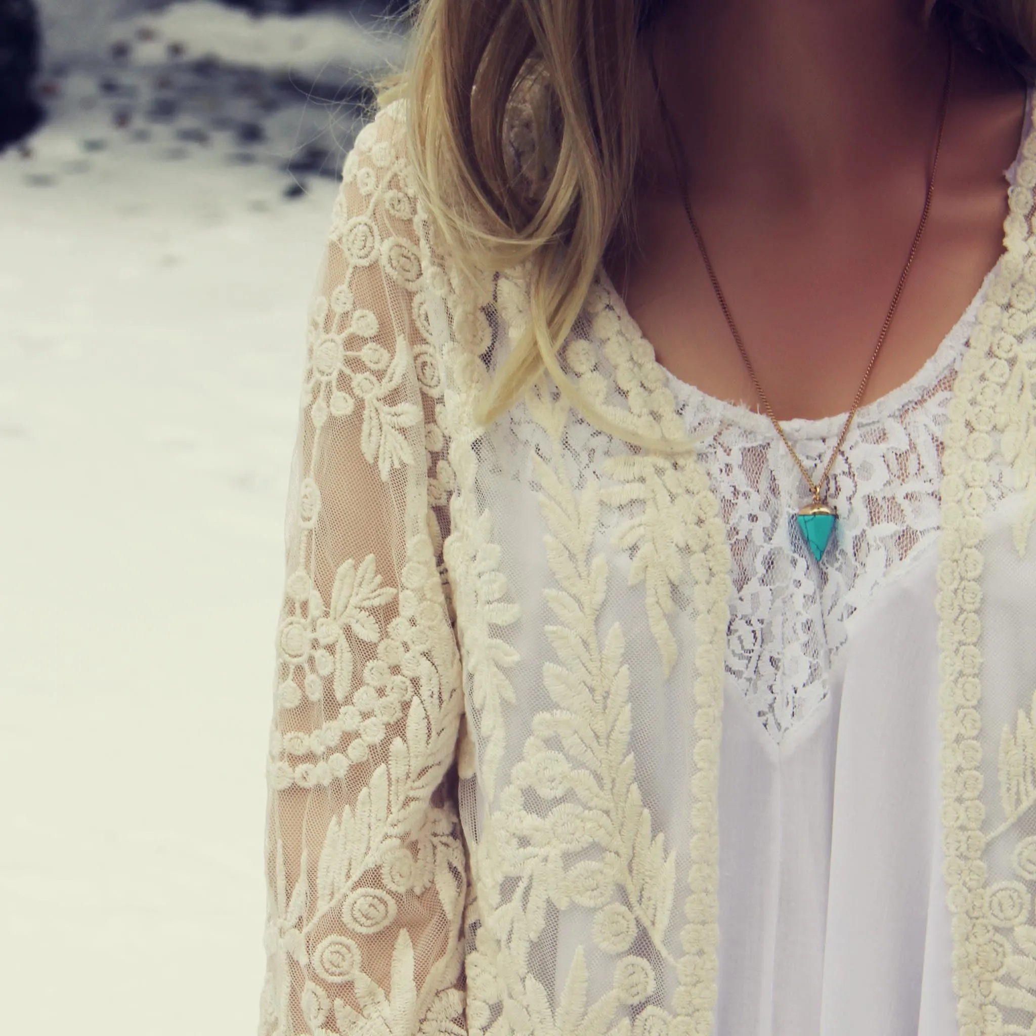 Laced in Snow Cardigan