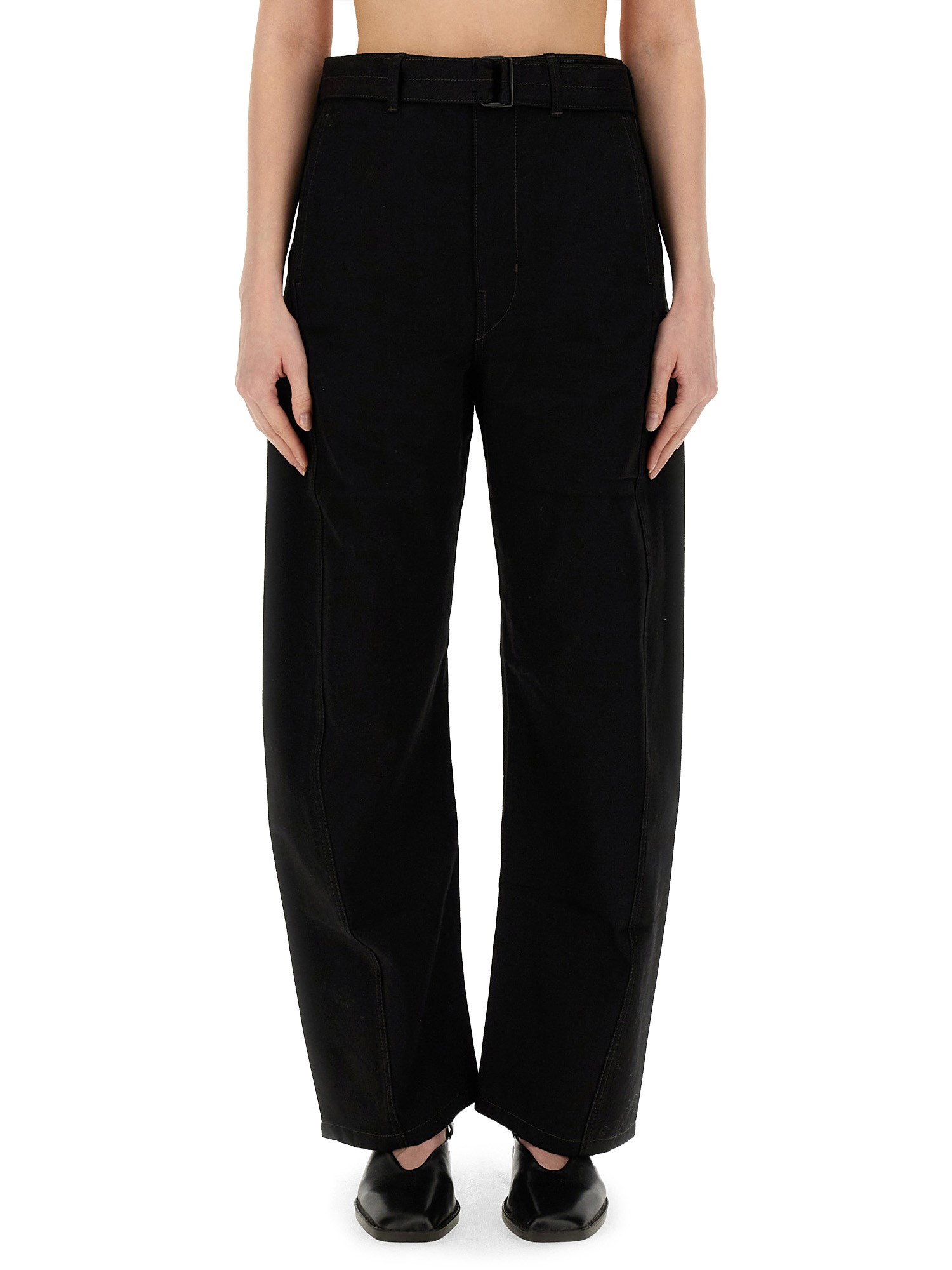 LEMAIRE    PANTS WITH COTTON DENIM BELT