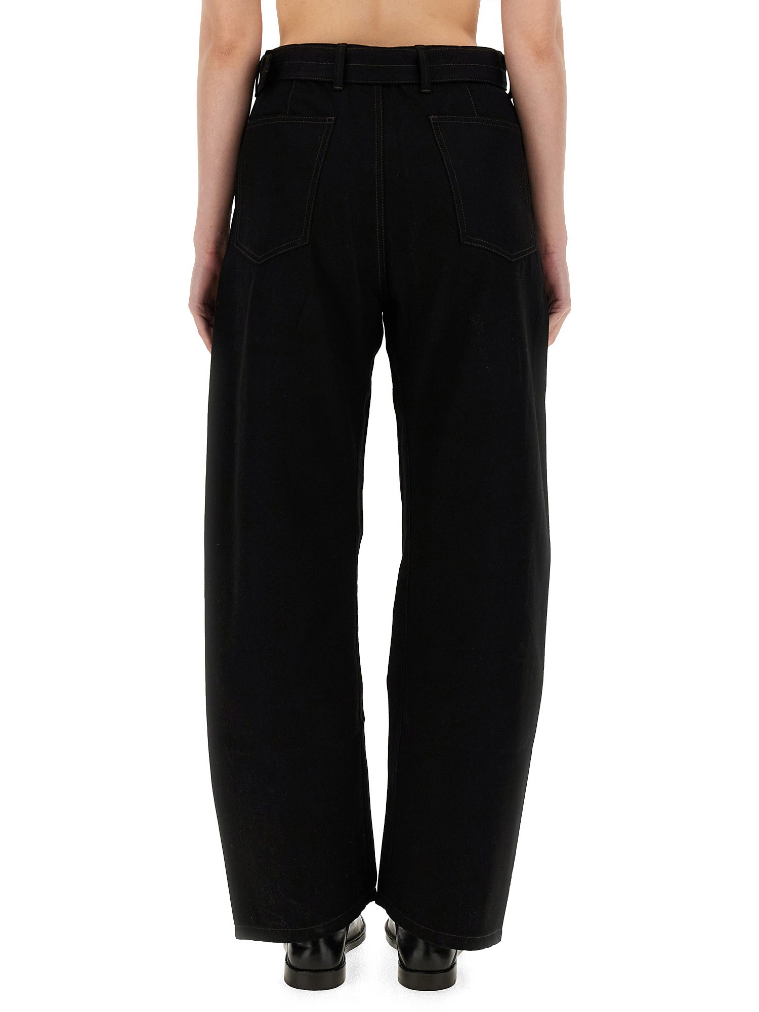 LEMAIRE    PANTS WITH COTTON DENIM BELT