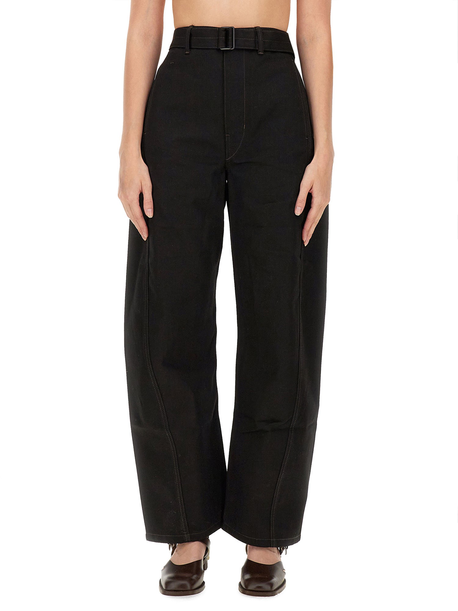 LEMAIRE    PANTS WITH COTTON DENIM BELT