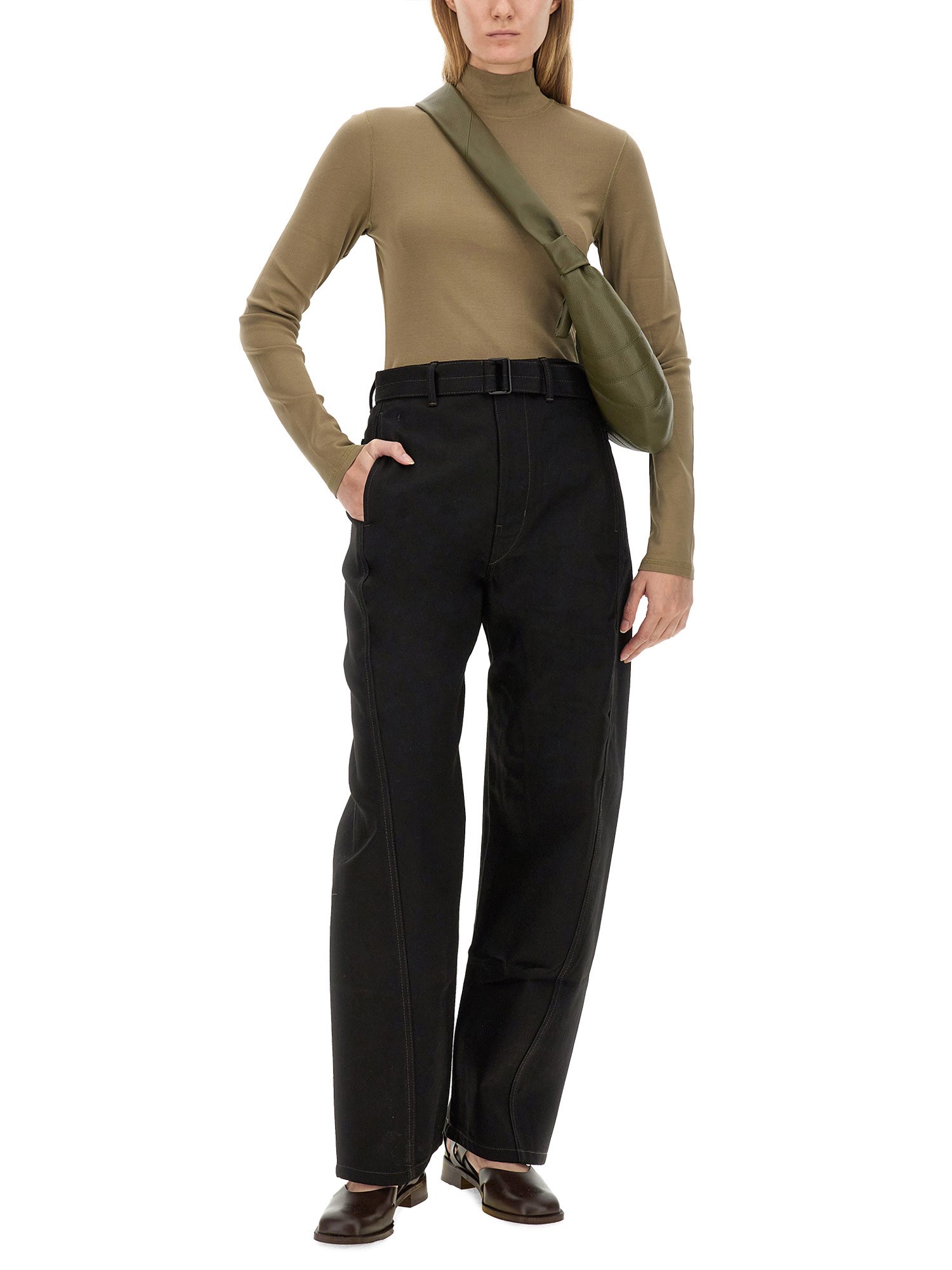 LEMAIRE    PANTS WITH COTTON DENIM BELT