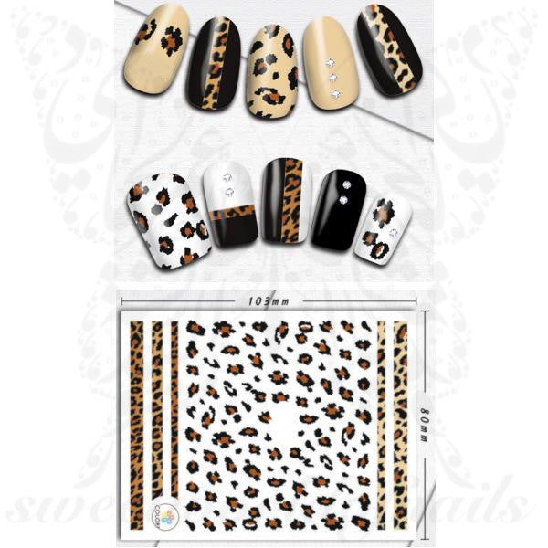 Leopard Print Nail Art Stickers