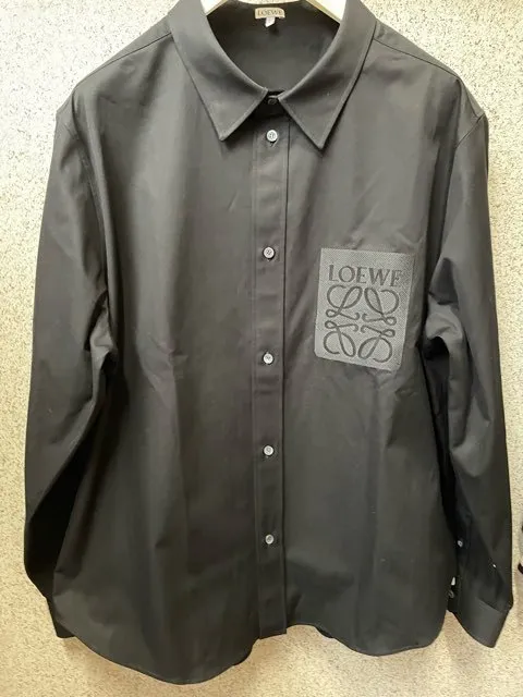 LOEWE  |Street Style Long Sleeves Plain Logo Luxury Shirts