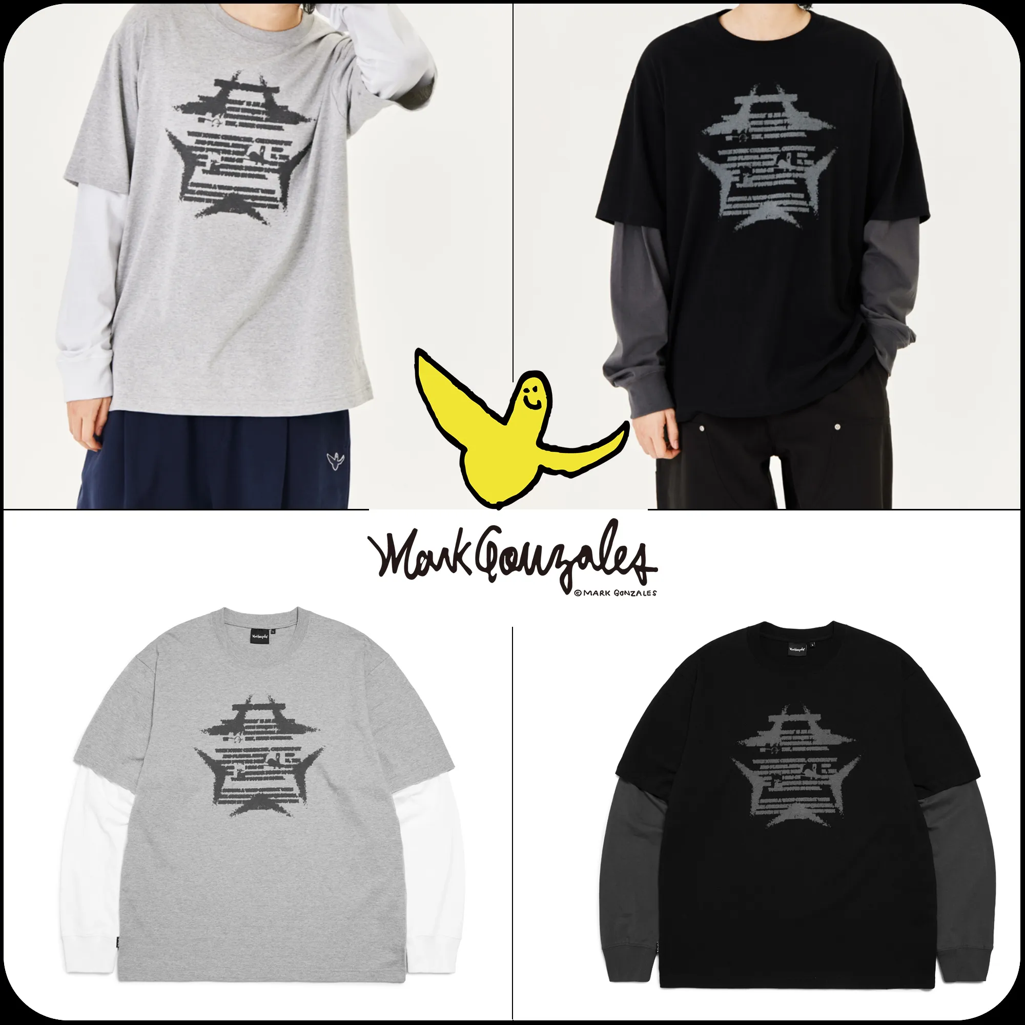 Mark Gonzales  |[MARK GONZALES]★24SS★ LAYERED L/S T-SHIRT