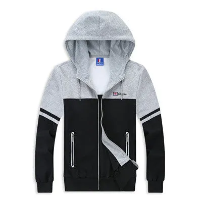 Men Hoodies Men Casual Hooded Men's Sweatshirts Zipper Street Sudaderas Men Plus Size 8XL SM6