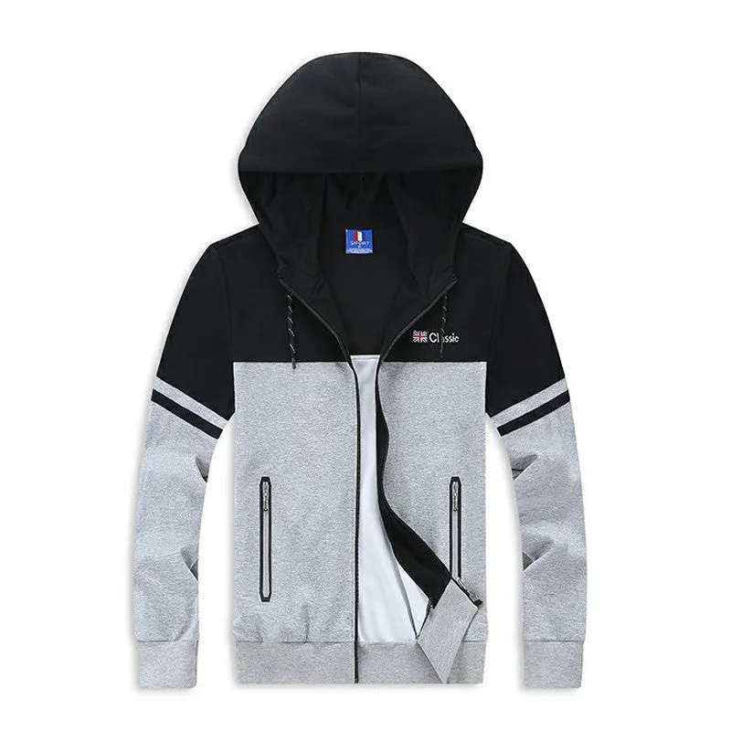 Men Hoodies Men Casual Hooded Men's Sweatshirts Zipper Street Sudaderas Men Plus Size 8XL SM6