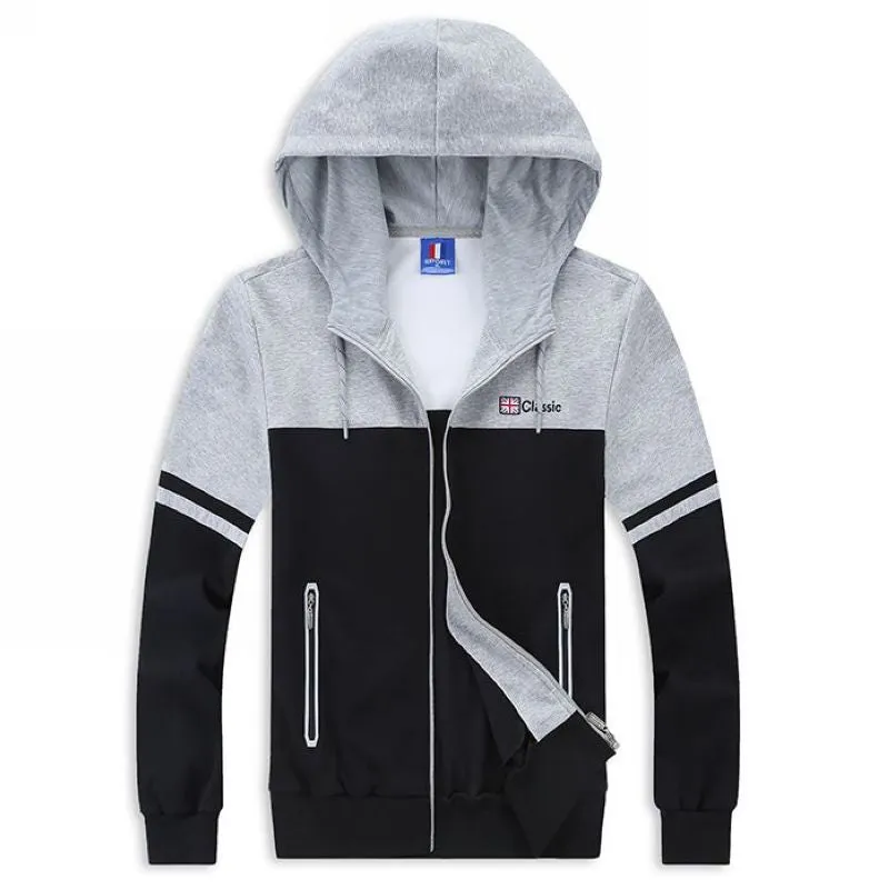 Men Hoodies Men Casual Hooded Men's Sweatshirts Zipper Street Sudaderas Men Plus Size 8XL SM6