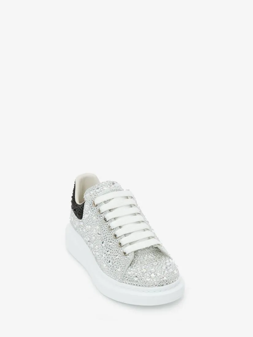 Men's Crystal-embellished Oversized Sneaker in White/black