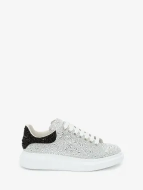 Men's Crystal-embellished Oversized Sneaker in White/black